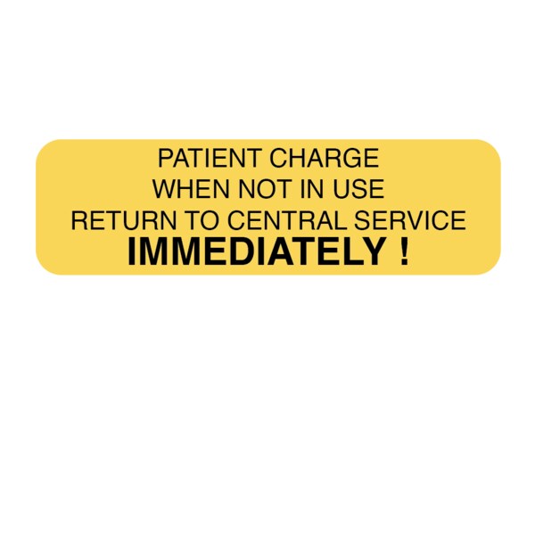 Nevs Patient Charge When Not In Use Return 7/8" x 3" Mustard w/Black CS-2749 - main